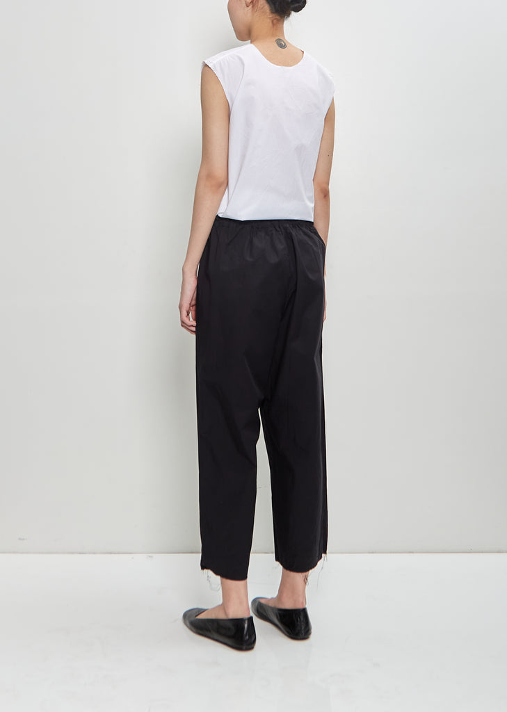 Paper Cotton Cropped Pants OE — Black