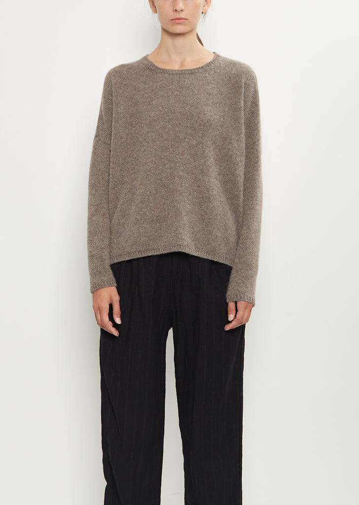 Cashmere Alpaca Boxy Crewneck Sweater