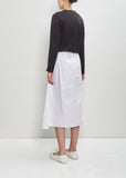 Paper Cotton Twisted Midi Skirt B-OE — White