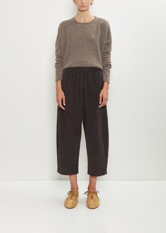 Cotton Corduroy Curved Pull On Pant — Coffee