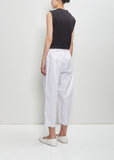 Paper Cotton Cropped Pants OE — White