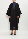 Aspen Wool Cashmere Poncho — Black