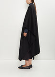 Aspen Wool Cashmere Poncho — Black