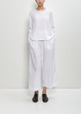 Paper Cotton Wide Leg Pants — White