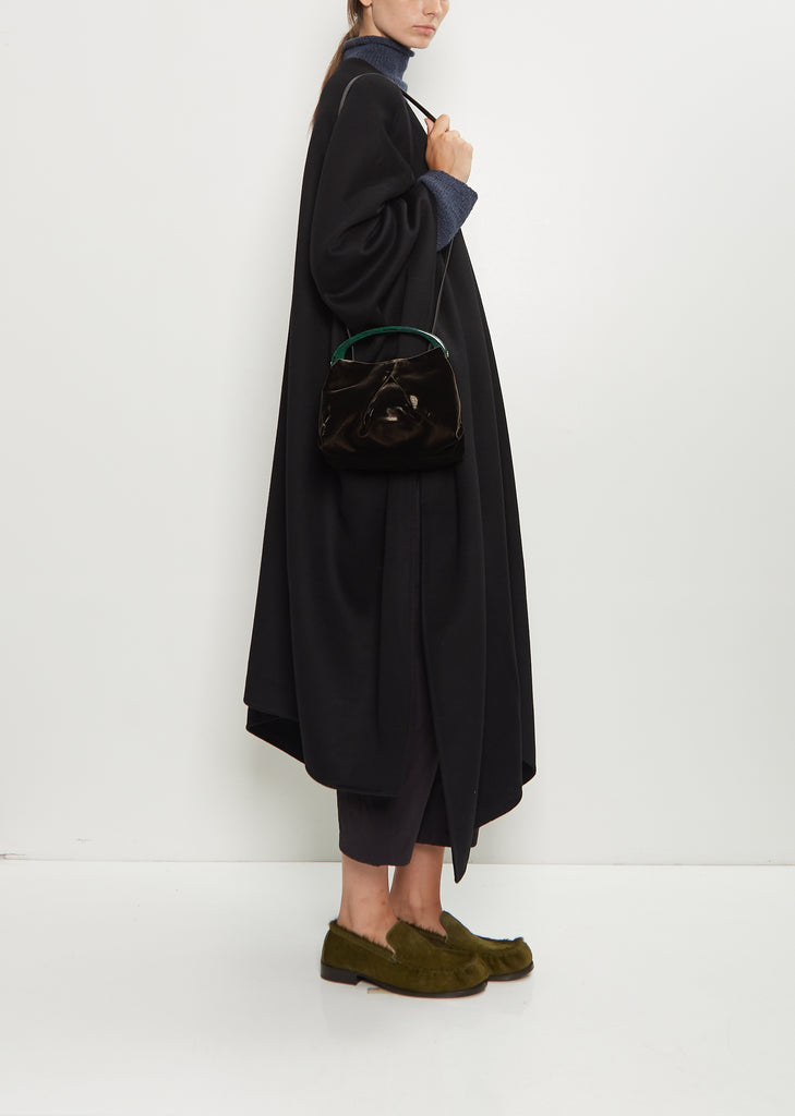Velvet Crossbody Crisp Bag — Dark Brown