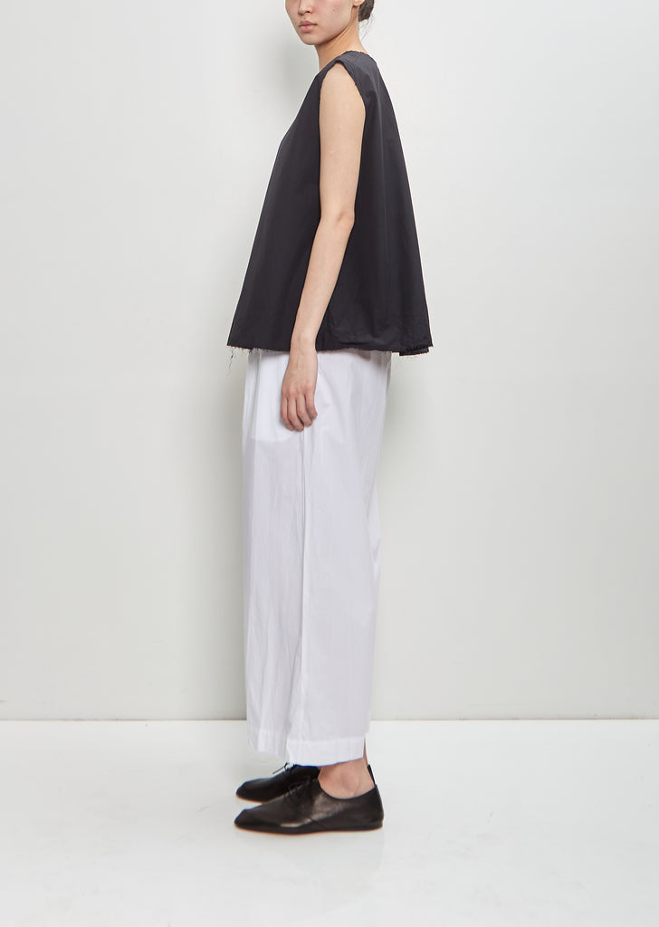 Paper Cotton Sleeveless Top OE  — Black