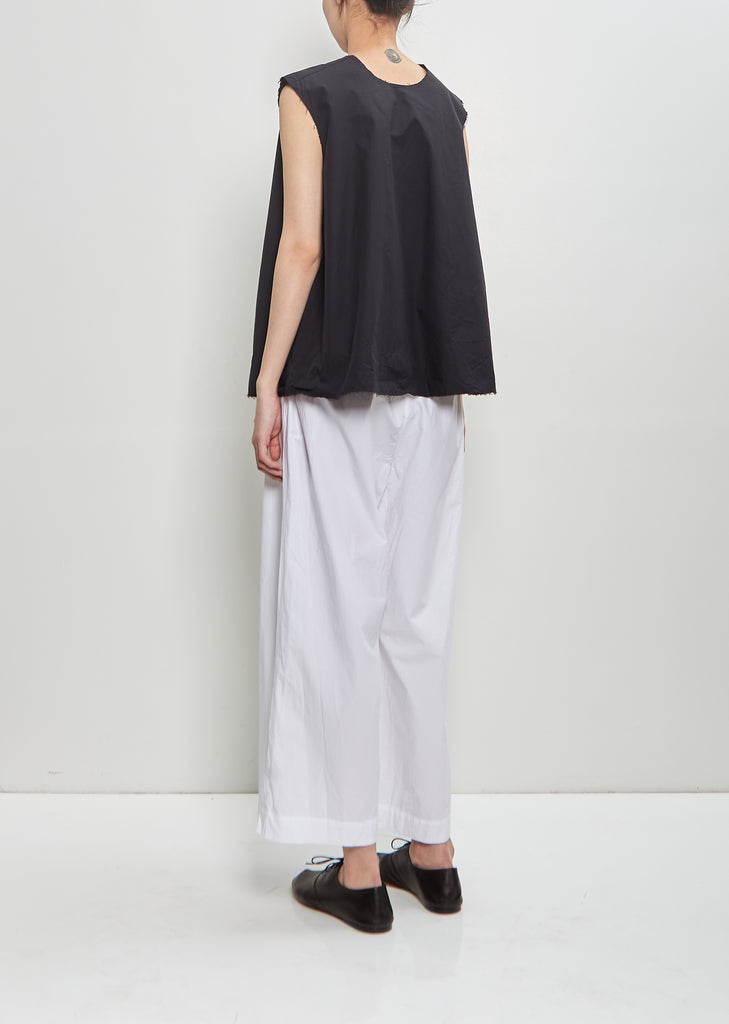 Paper Cotton Sleeveless Top OE  — Black