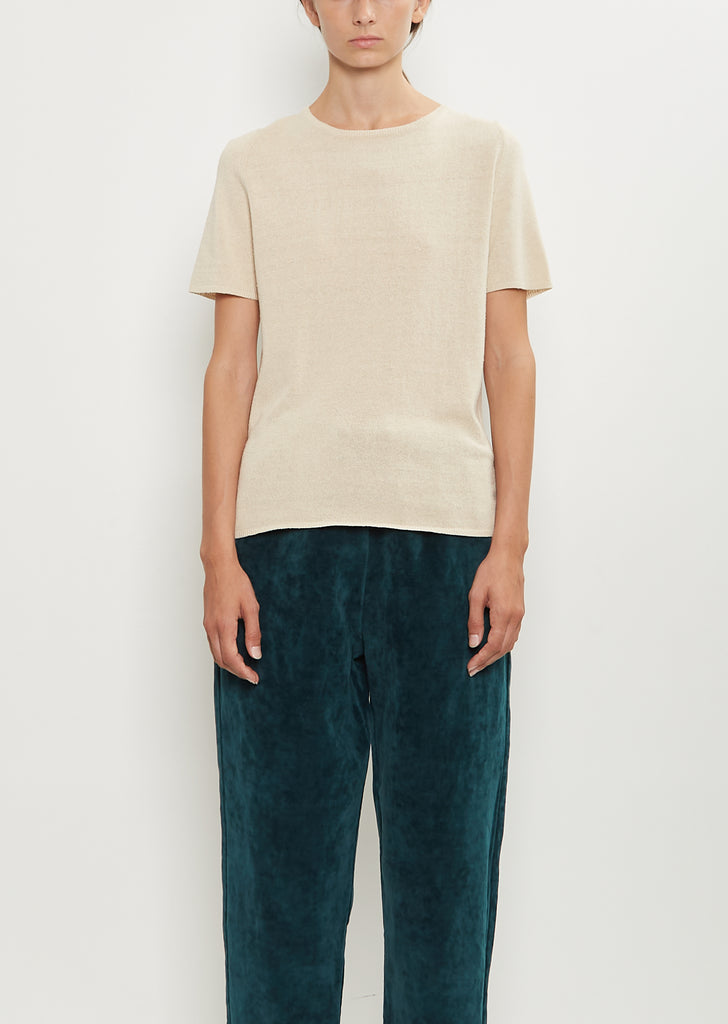 Silk Knit Tee — Natural
