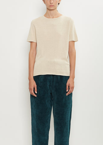 Silk Knit Tee — Natural