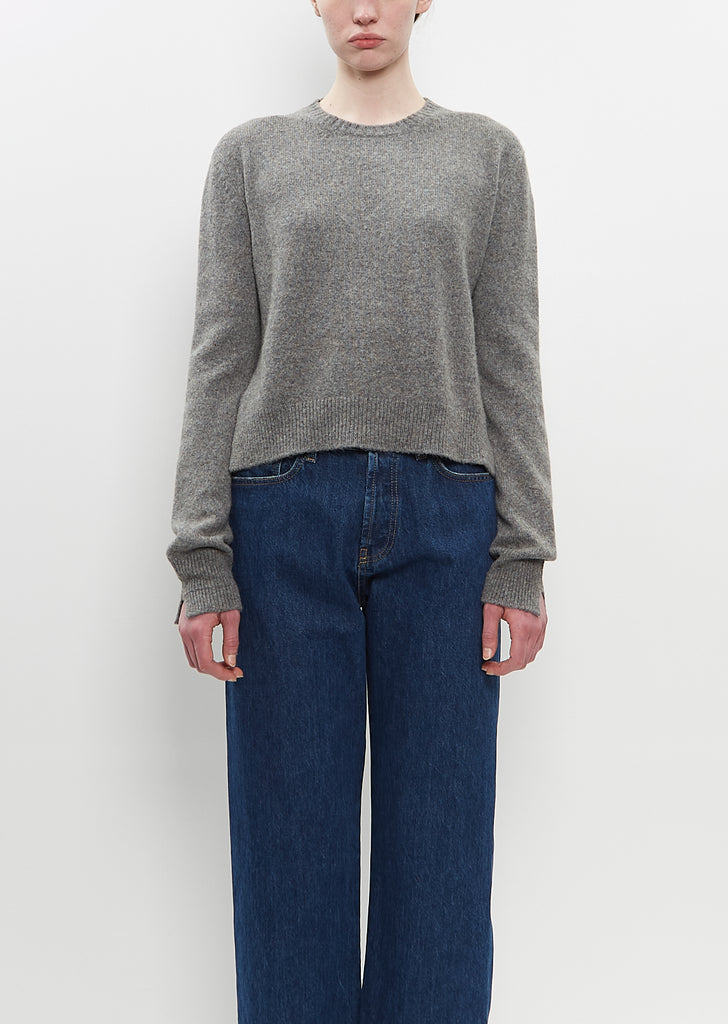 Merino Wool Blend Crew Neck Knit