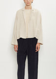 Linen Cashmere Short Open Jacket — Natural