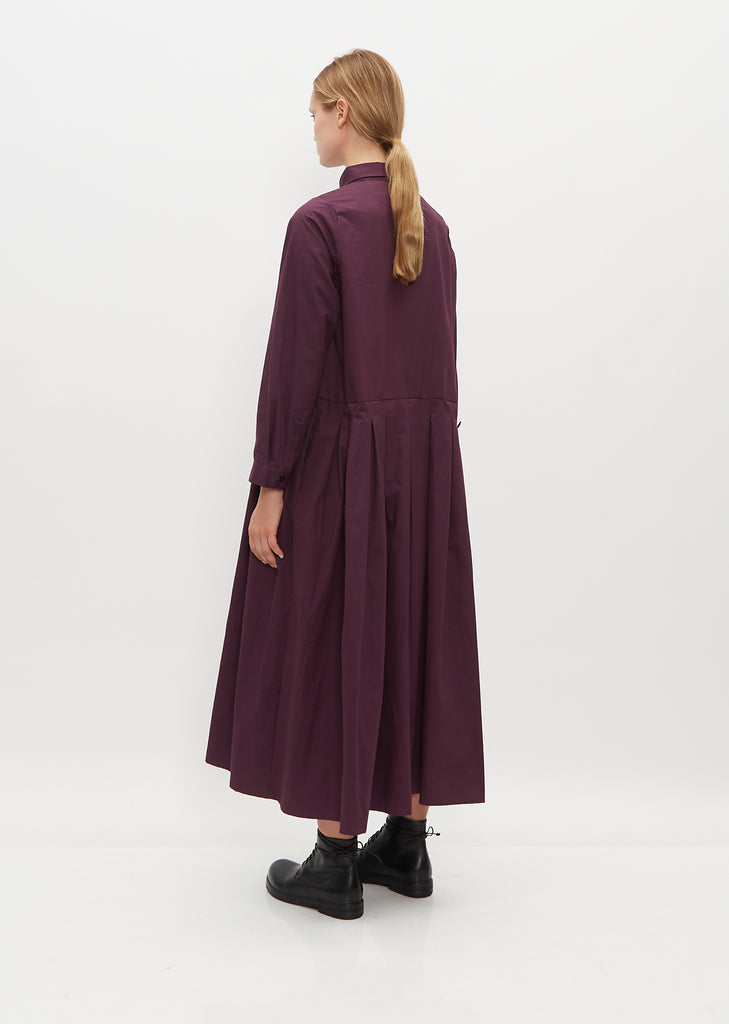 Lena Cotton Dress — Plum