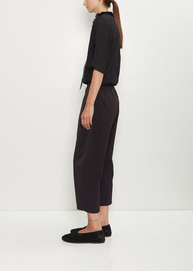 Cotton Gabardine Curved Pull On Pant — Coffee
