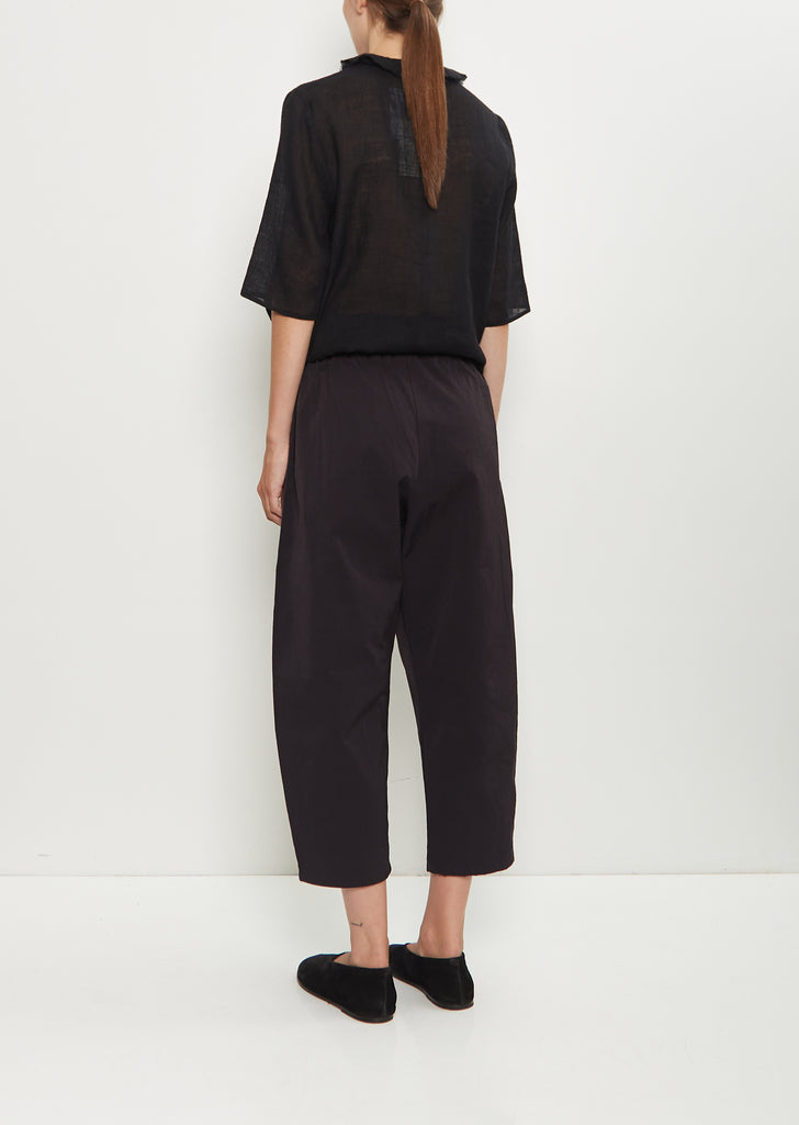 Cotton Gabardine Curved Pull On Pant — Coffee