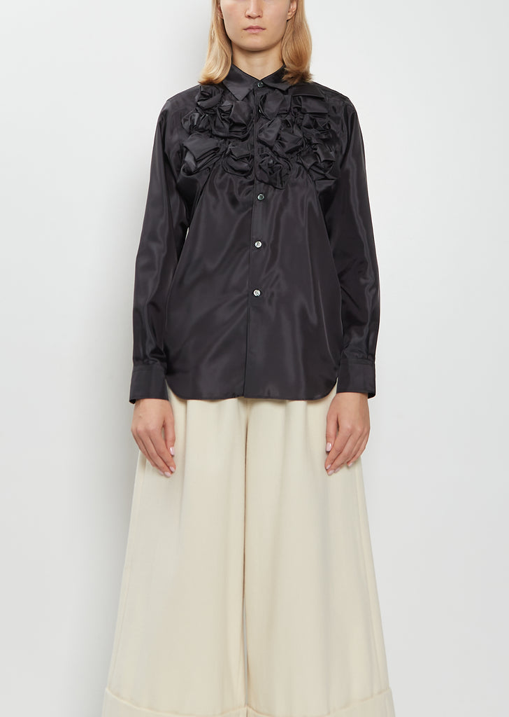 Rosette Taffeta Blouse