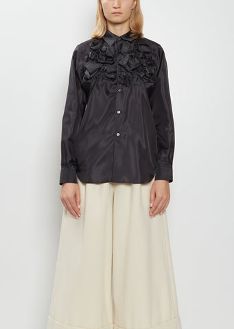 Rosette Taffeta Blouse