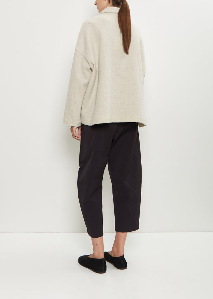 Linen Wool Netting Boxy Jacket