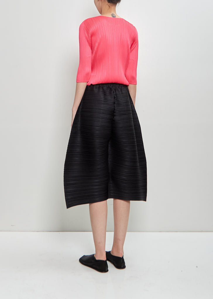 Pleated Cropped Pants