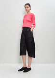 Pleated Cropped Pants