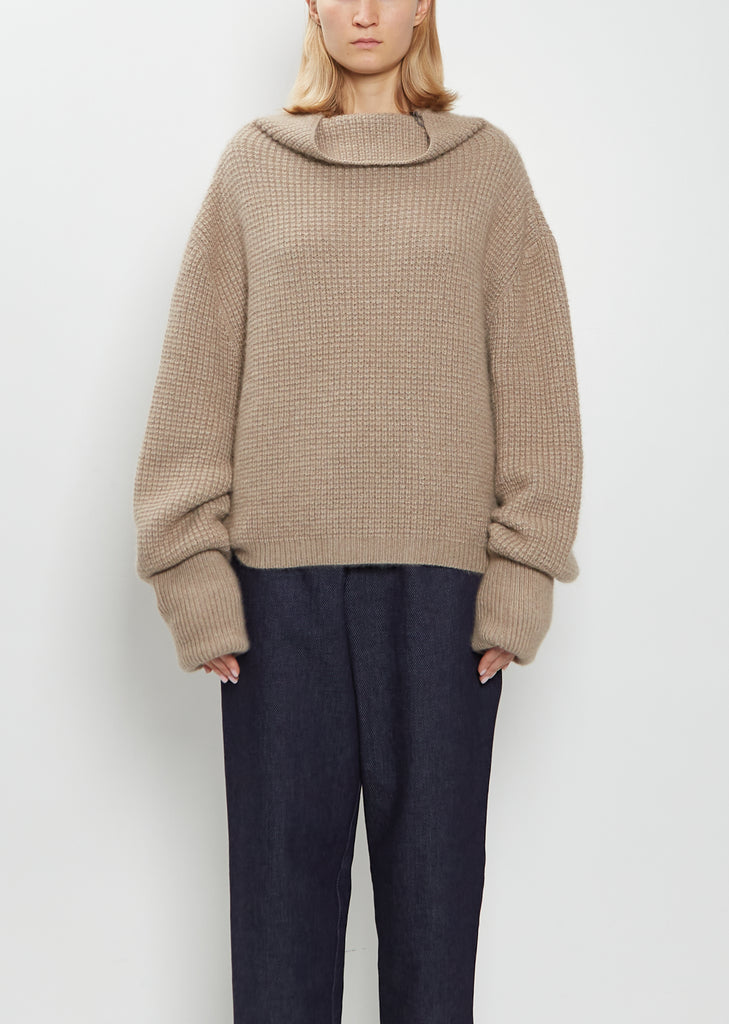 Kimono Sleeve Cashmere Sweater — Tortora
