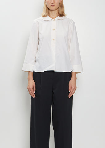 Petal Collar Cotton Cashmere Shirt