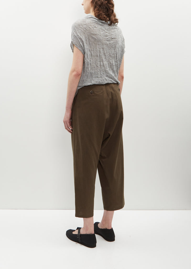 Tapered Cotton-Flax Pants