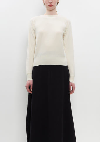 Cashmere Nylon n°382 Belle Sweater — Cream