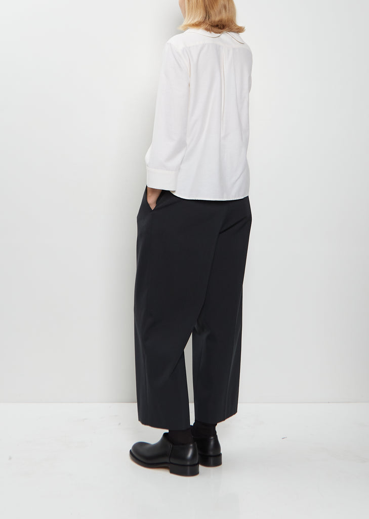 Petal Collar Cotton Cashmere Shirt