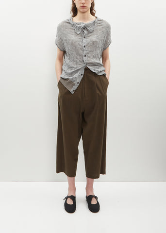 Tapered Cotton-Flax Pants