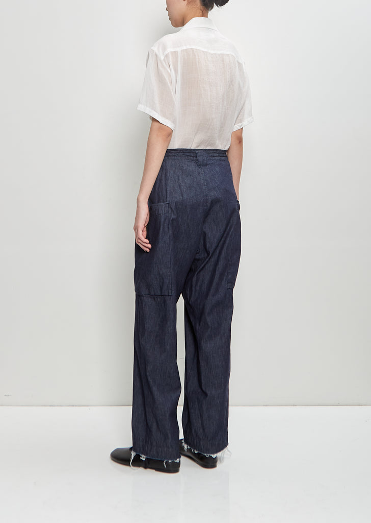 Cotton Pocket Detail Pants