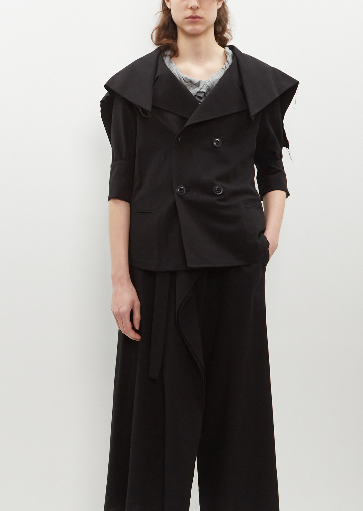 【日本入手困難】Gabardine blouson jacket with poplin collar Miu Miu Gabardine blouson jacket with poplin collar | REVERSIBLE