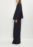 Wool Flanella Reversible Silk Jacket — Midnight