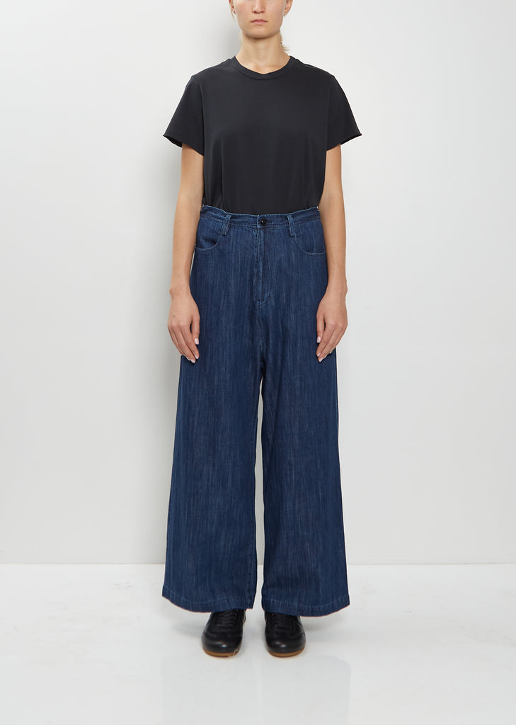 Denim Long Straight Pants