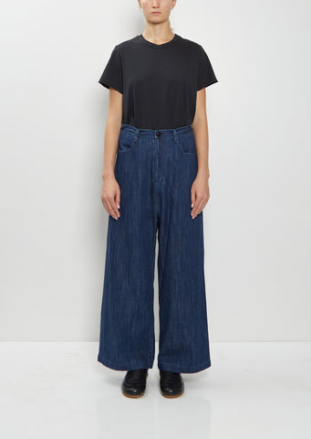 Denim Long Straight Pants