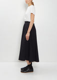 Cotton Left Gathered Flare Skirt