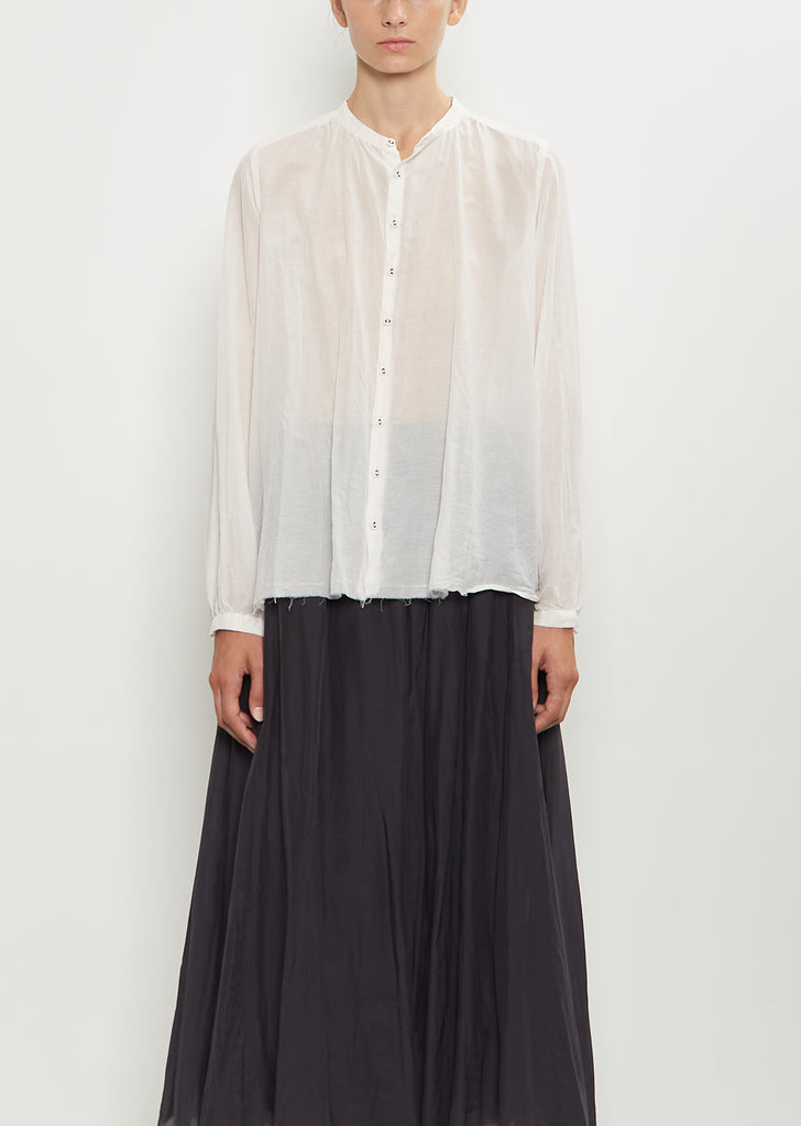 Cotton Silk Lawn Blouse — Off White