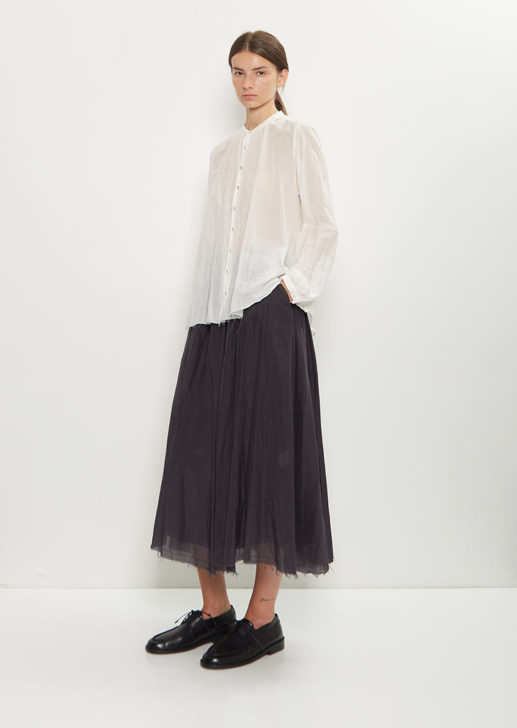Cotton Silk Lawn Blouse — Off White