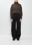Slant Pocket Cotton Trousers — Black