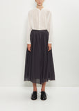 Cotton Silk Lawn Skirt — Navy