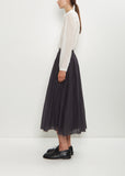 Cotton Silk Lawn Skirt — Navy