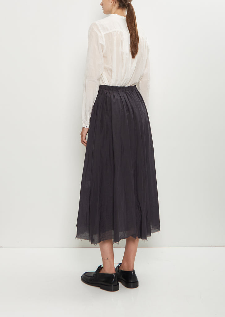 Cotton Silk Lawn Skirt — Navy