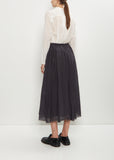 Cotton Silk Lawn Skirt — Navy