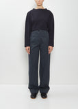 Slant Pocket Cotton Trousers — Petrol