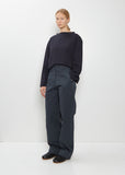 Slant Pocket Cotton Trousers — Petrol