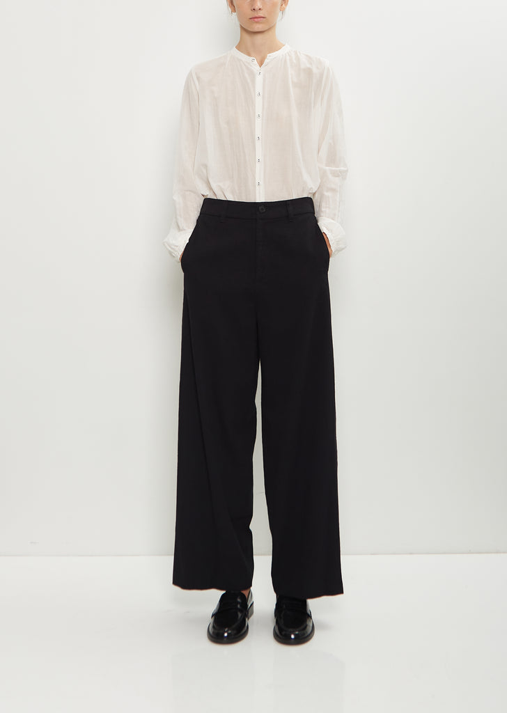 Mulesing-Free Wool Cotton Wide Pants