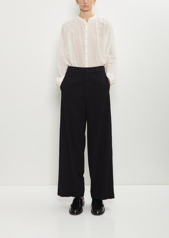 Mulesing-Free Wool Cotton Wide Pants