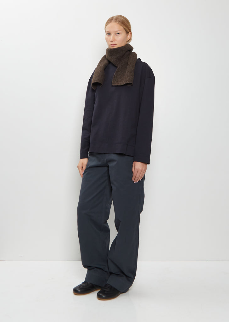 Small Yak Wool Scarf — Coffee Twist