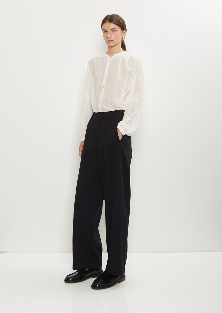 Mulesing-Free Wool Cotton Wide Pants