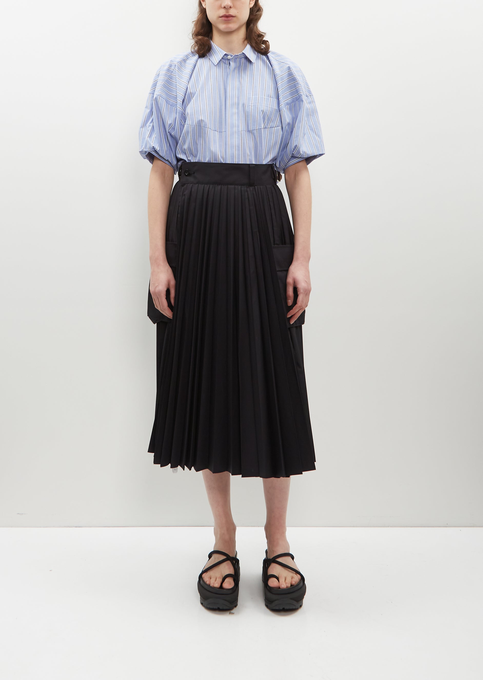 国内より1WEEK【sacai】Thomas Mason Cotton Poplin Skirt Sacai Thomas Mason Cotton Poplin Skirt – Antidote Fashion