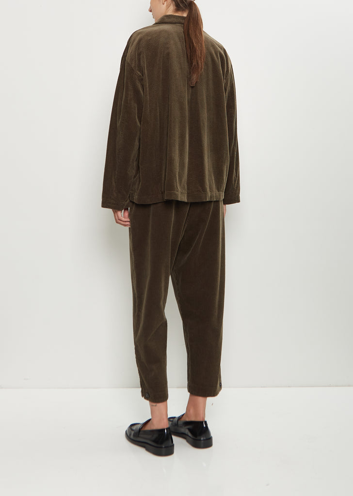 Corduroy Tailored Jacket — Khaki